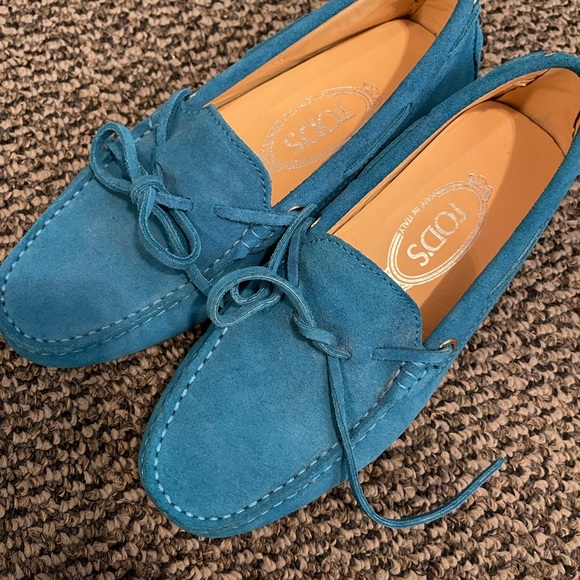 Tods Loafers Size 37 Blue - Picture 3 of 4
